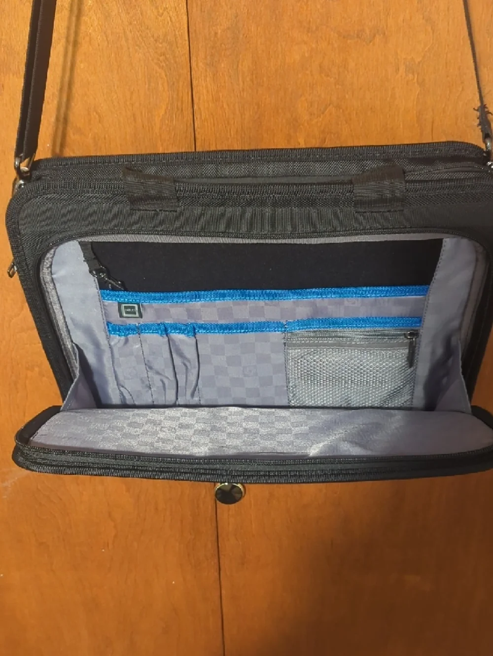 Black Laptop Bag with Adjustable Strap